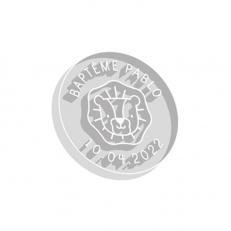 Emporte-pi&egrave;ce rond lion anniversaire th&egrave;me savane