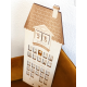 Calendrier de l'Avent en bois original maison de campagne