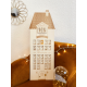 Calendrier de l'Avent personnalisable en bois maison de campagne