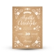 Faire part mariage champêtre kraft et blanc