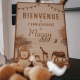 Panneau en bois personnalisé anniversaire savane