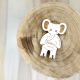 Faire-part naissance original en bois éléphant