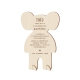 Éléphant en bois à personnaliser, invitation baptême savane