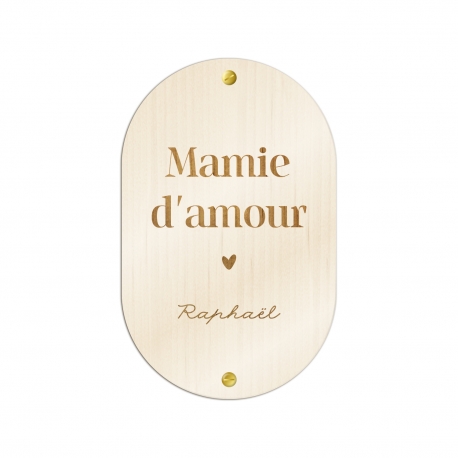 Pancarte en bois personnalis&eacute;e mots d'enfant, cadeau grand-&egrave;re