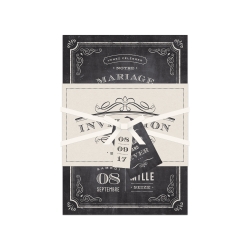 Échantillon invitation Ardoise Vintage