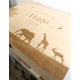 Coffret naissance personnalisé thème savane
