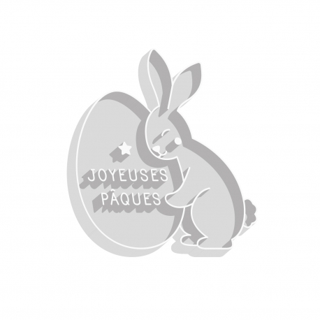 Emporte-pi&egrave;ce original P&acirc;ques lapin et son oeuf