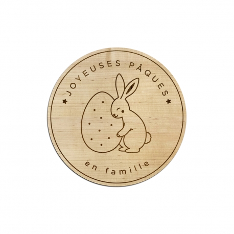 Dessous de verre joyeuses Pâques lapin et oeuf
