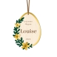 Décoration personnalisée oeuf de Pâques fleuri