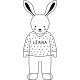 Cadeau de Pâques original, lapin en bois personnalisé