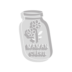 Emporte-pièce mason jar Maman chérie