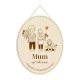 Médaille Mum of three, cadeau original fête des mères