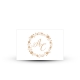 Invitation repas kraft personnalisée mariage champêtre