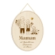 Cadeau original décoration murale en bois portraits enfants
