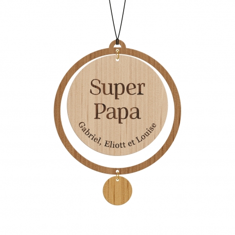 Bijou de voiture personnalis&eacute;, cadeau papa original