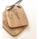 Planche en bois gravée fête des pères