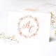 Carton invitation repas mariage champêtre à personnaliser