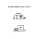 Porte-clés personnalisés maison à toit ou maison à toit plat