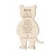 Invitation originale baptême léopard en bois