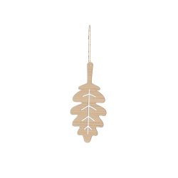 Feuille de chêne en bois, petite décoration originale