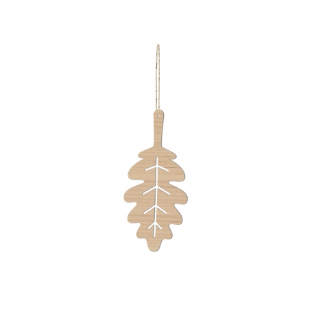 Feuille de chêne en bois, petite décoration originale