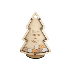 Calendrier de l'Avent en bois original Sapin enchanté