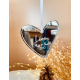 Boule de Noël personnalisable coeur plexi argent Mon Petit Léon