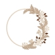 Couronne enchantée avec oiseaux décoration murale poétique en bois brut