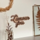 Jolie enseigne en bois calligraphie L'amour fou style néon