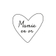 Cadeau fête des mamies, biscuits coeur Mamie en or