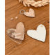 Miroir de poche coeur rose gold, cadeau grand-mère