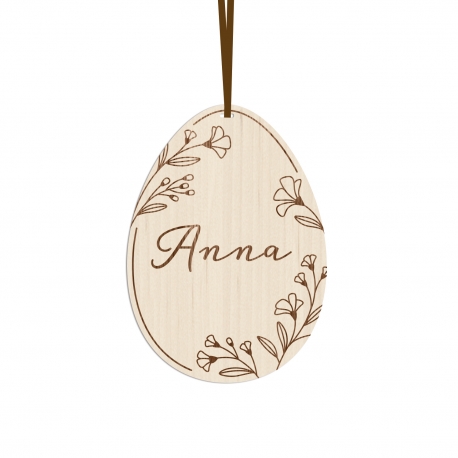 Suspension personnalis&eacute;e arbre de P&acirc;ques oeuf fleuri magnolia
