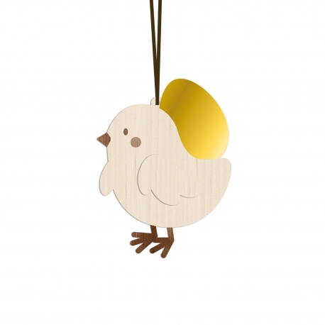 Suspension arbre de P&acirc;ques poussin et oeuf