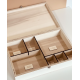 Coffret souvenir de naissance en bois avec compartiments