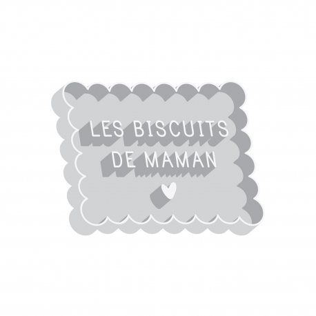 Emporte-pièce petit beurre personnalisé pour biscuits fête des mères