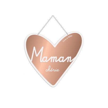Miroir coeur Mon Petit Léon, cadeau personnalisé fête des mères