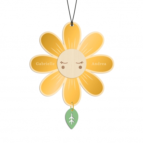 Bijou de voiture fleur mère-veilleuse, cadeau original maman