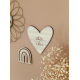 Cadre en bois personnalisé coeur heure de naissance enfant, cadeau maman