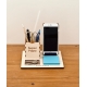 Cadeau original papa, organisateur de bureau en bois personnalisé