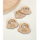 Magnets en bois personnalisés, cadeaux baptême originaux