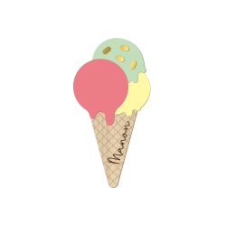 Magnet en bois glace