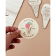 Magnet en bois personnalisé anniversaire thème glace