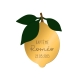 Magnet personnalisé citron baptême anniversaire agrumes