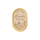 Aimant personnalisé en bois baptême fleuri, magnet baptême