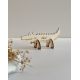 Invitation baptême en bois, faire-part baptême original crocodile