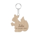 Porte-clé écureuil en bois à personnaliser