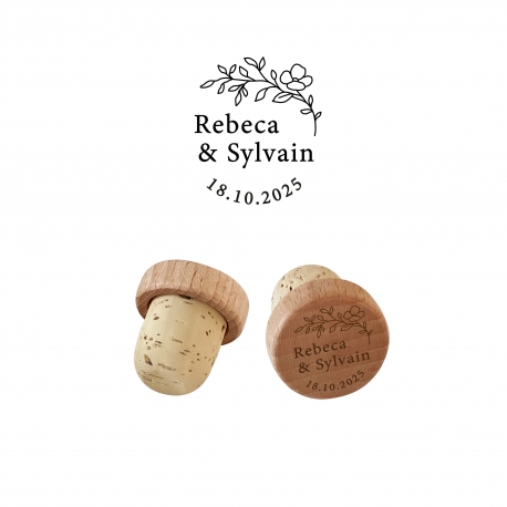 Bouchon de bouteille personnalisé, cadeaux d'invités mariage