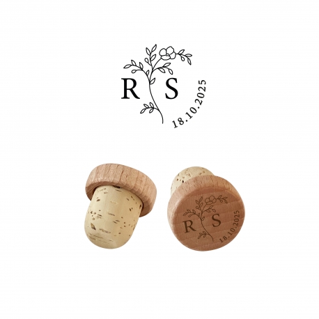 Bouchon de bouteille de vin personnalisé mariage