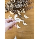 Marque-place en bois personnalisé dinosaure baptême ou anniversaire