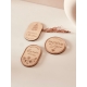 Magnet en bois personnalisé, baptême rose